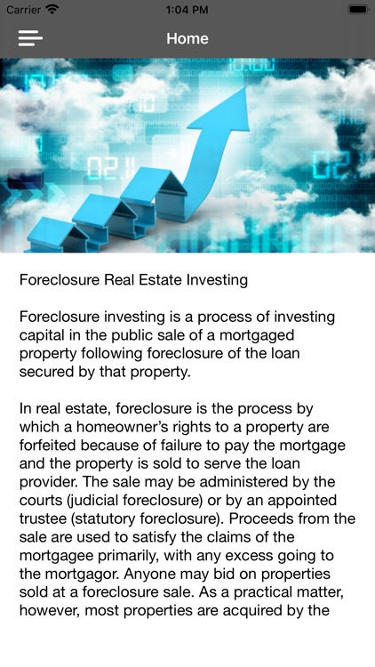 Foreclosure real estate invest