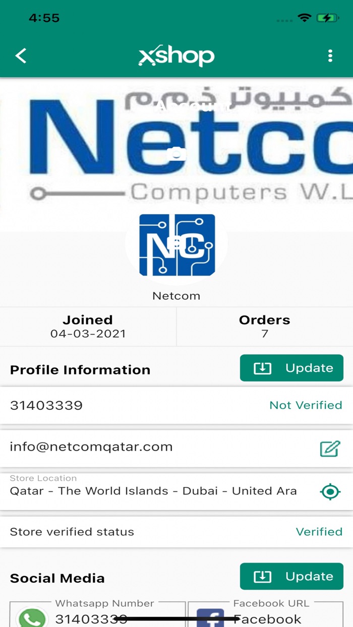 xshop seller Application