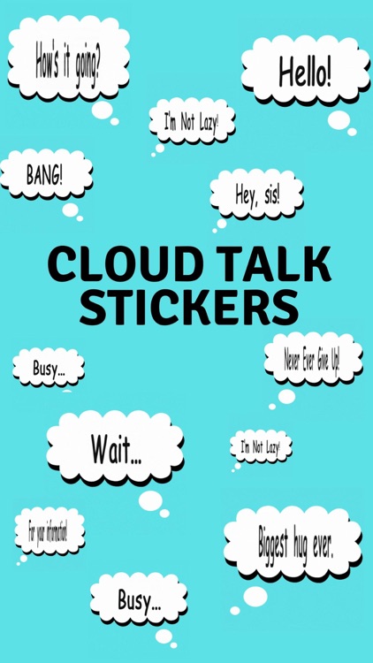 Cloud talk stickers