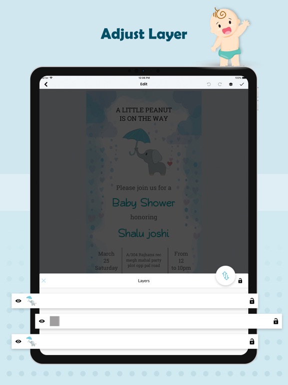 Baby Shower Card Maker screenshot 4