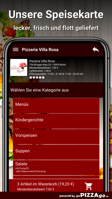Pizzeria Villa Rosa Berlin Screenshot