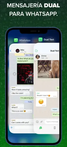 Screenshot 1 Mensajería dual para WhatsApp iphone