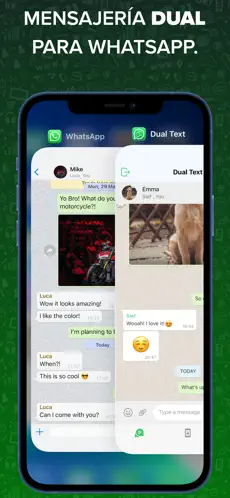 Captura 1 Mensajería dual para WhatsApp iphone
