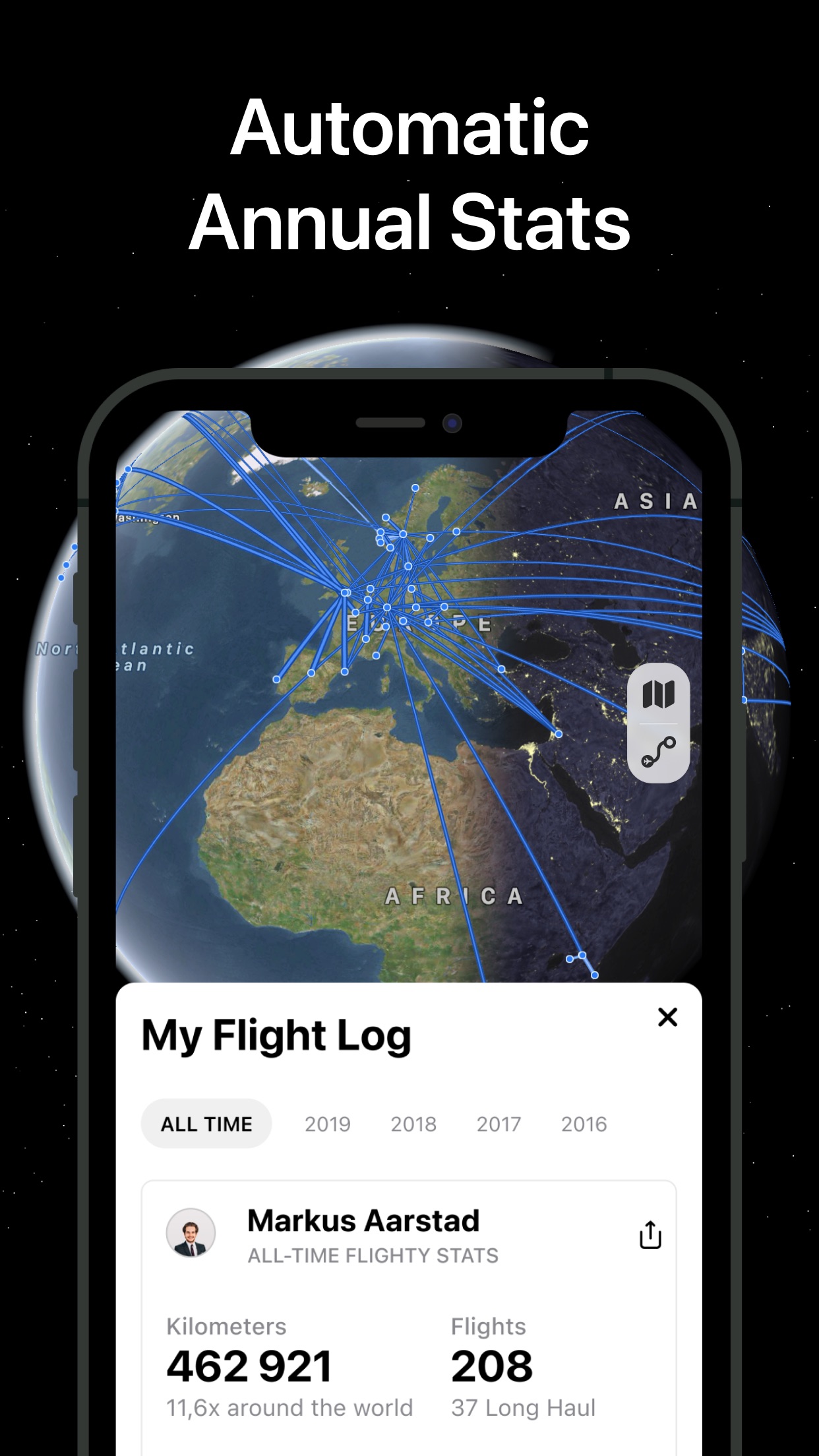 Screenshot do app Flighty - All Airlines Tracker