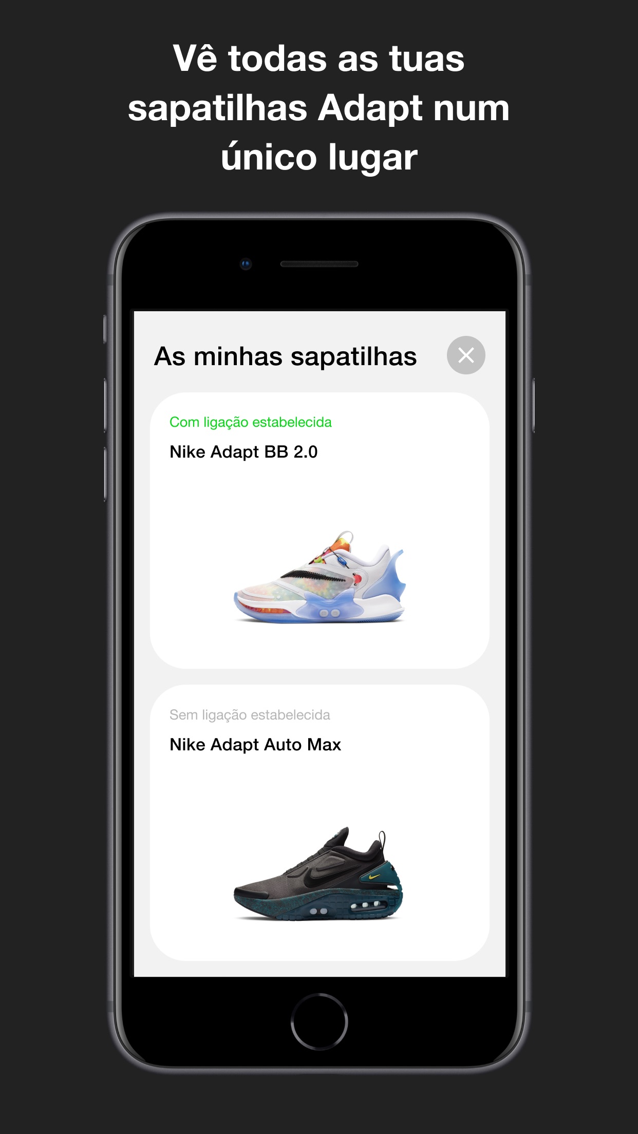 Screenshot do app Nike Adapt