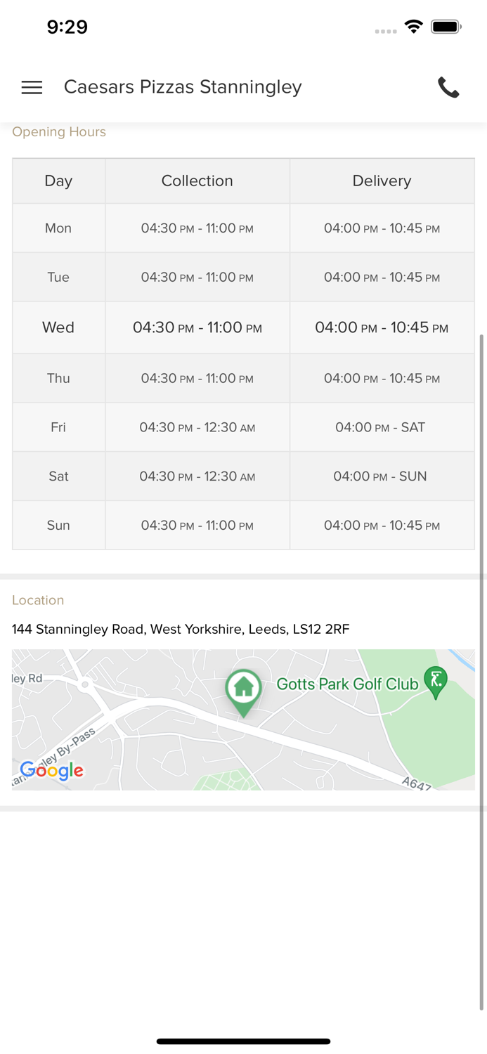 Caesars Pizzas Stanningley,