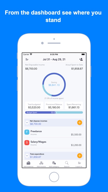 iSaveMoneyGo: Spending tracker screenshot-0
