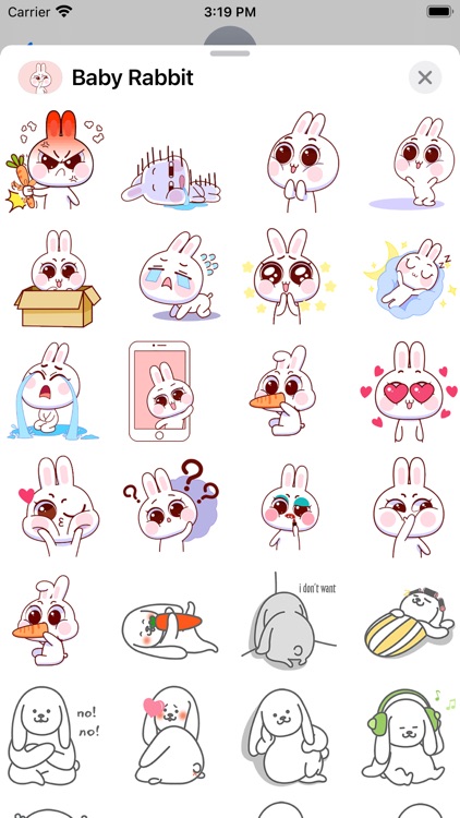 Baby Rabbit Animated Stickers