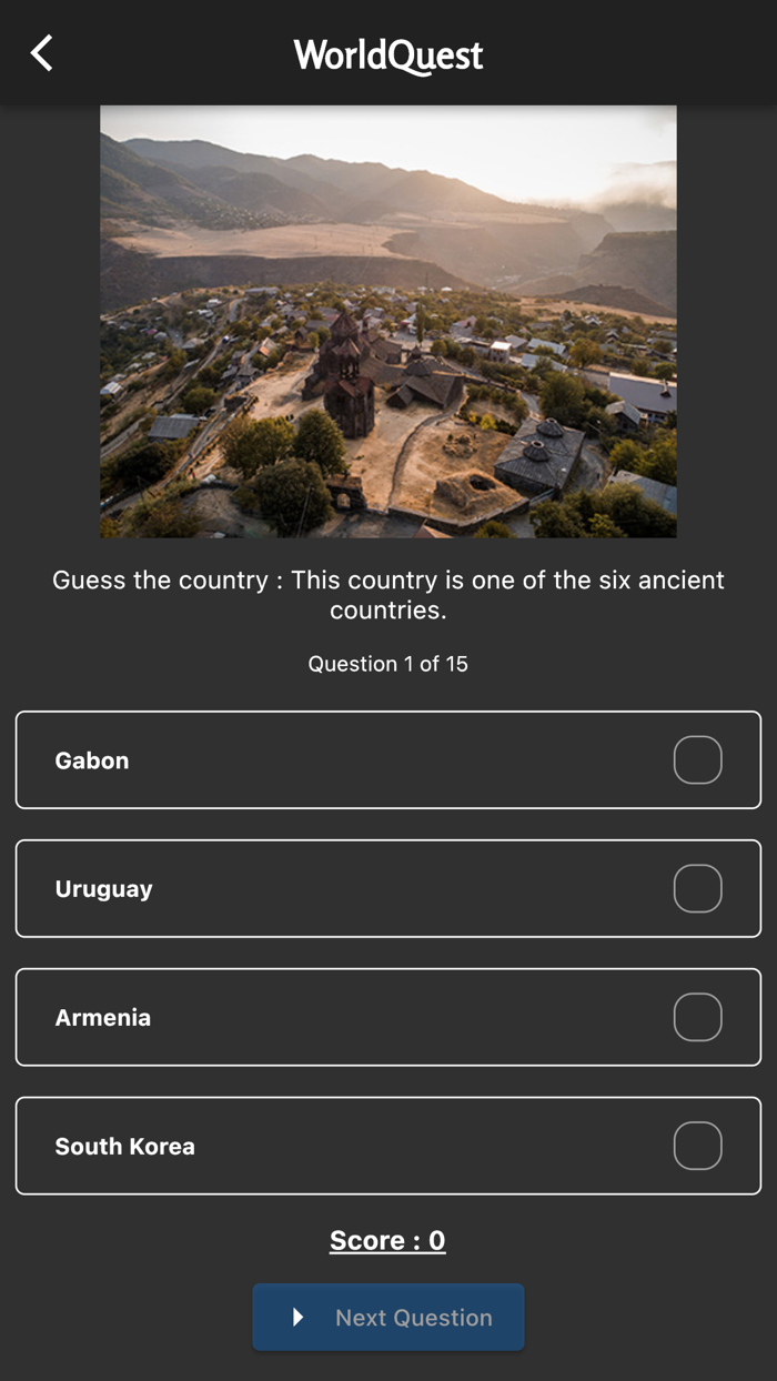World Countries Trivia Game