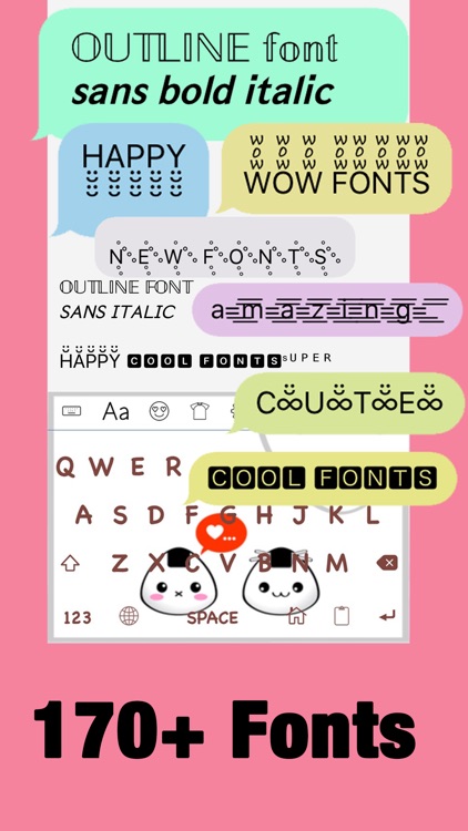 Color Fonts Keyboard: Cute Bio