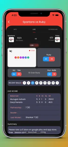 Game screenshot Mobile Cricket Live Line apk