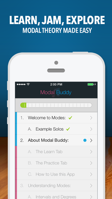 Modal Buddy - Guitar Jam Tool, Scales & Modes Theory Trainer Screenshot 1