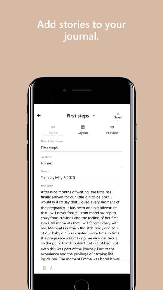 【图】Baby Diaries: journal app(截图3)