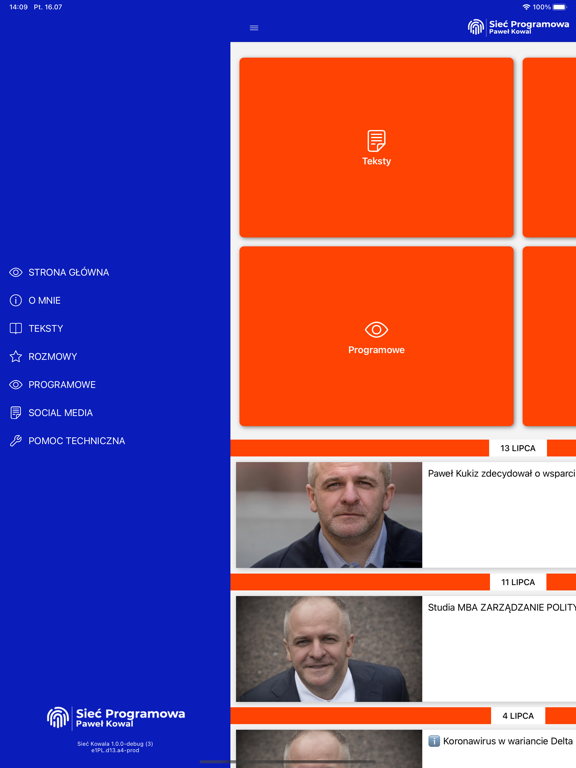 Sieć Programowa Paweł Kowal screenshot 3