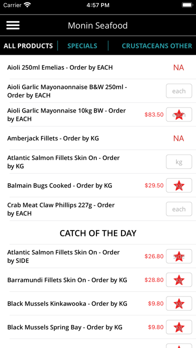 Monin Seafoods screenshot 2