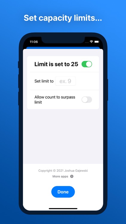 Count Up – Capacity Tracker