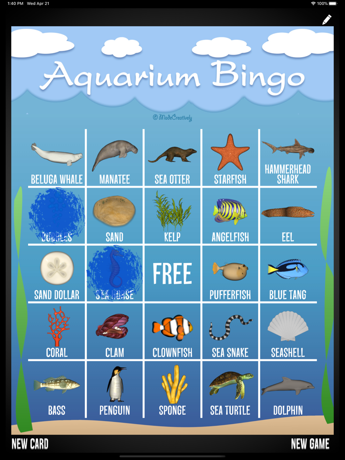 Activity Bingo Field Trip