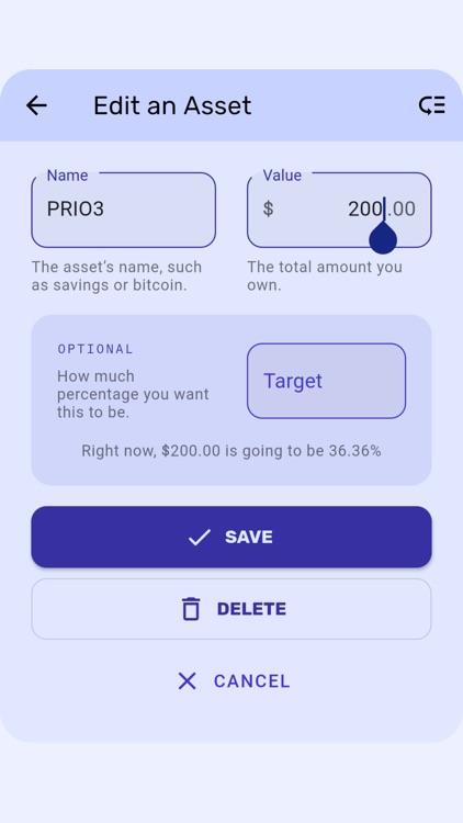 Cash Balancer Asset Allocation