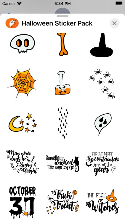 Halloween Night Party Stickers