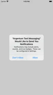 argentum messaging iphone screenshot 2