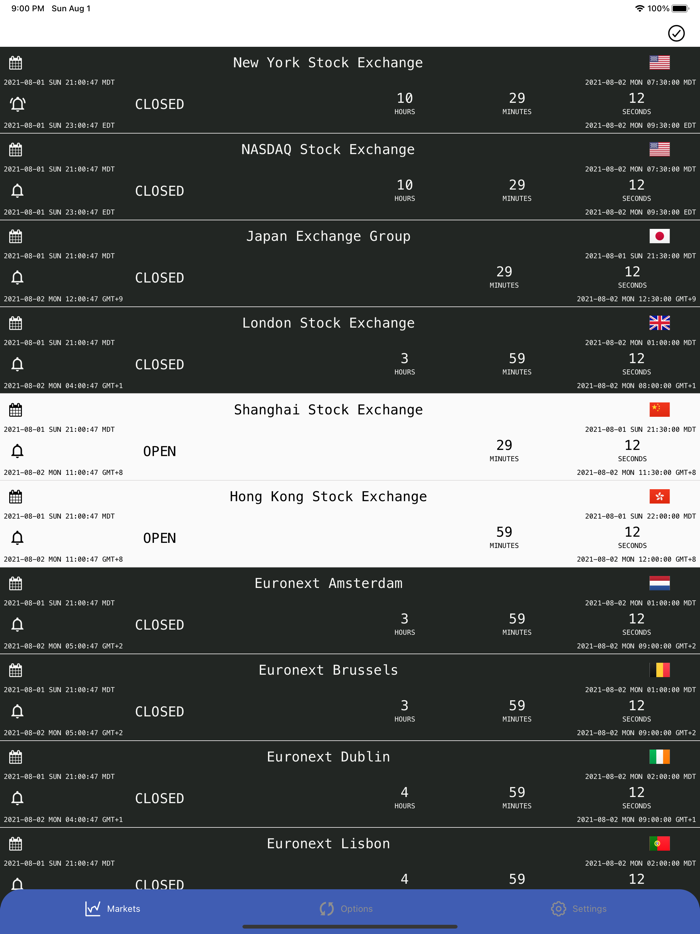 Stock Exchange Hours