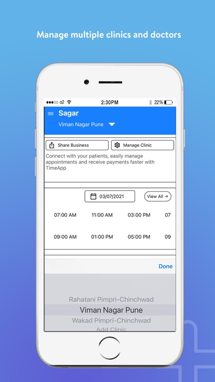 TimeApp for Doctors & Clinics