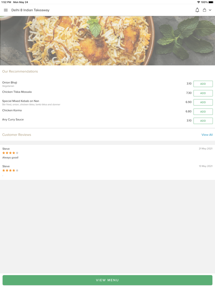 Delhi 8 Indian Takeaway.