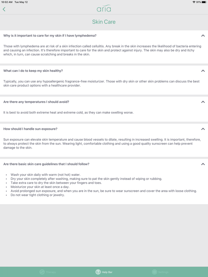 Aria Lymphedema Management