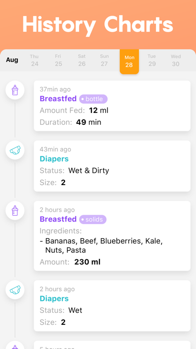 Baby Tracker. Screenshot