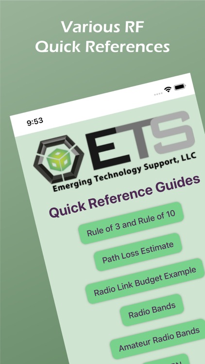 ETS RF Quick Reference