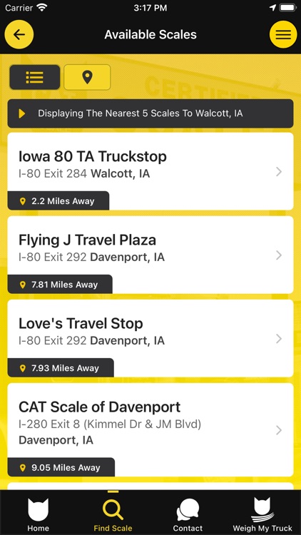 CAT Scale Locator