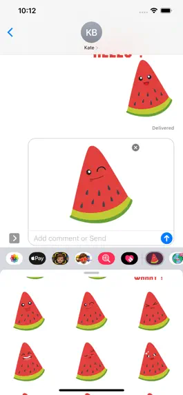 Game screenshot Watermelon Slices Pop Stickers apk