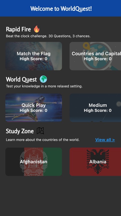 World Countries Trivia Game