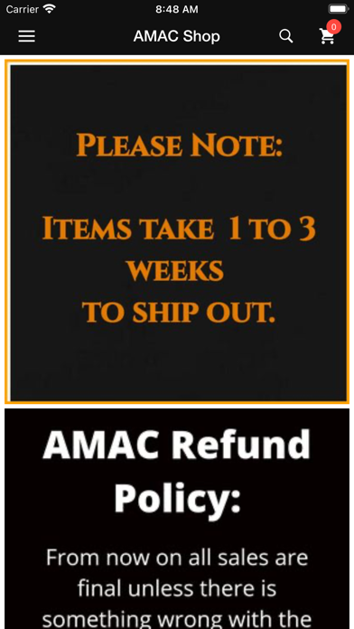 AMAC Shop screenshot 1