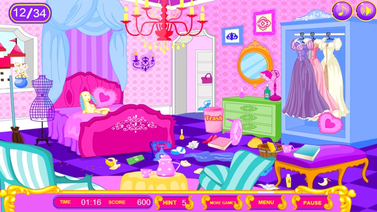 PRINCESS ROOM CLEANING - Play Online for Free!