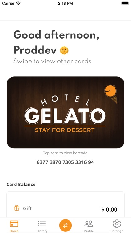 Hotel Gelato Rewards