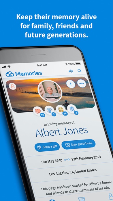 Memories - Online Memorials screenshot one