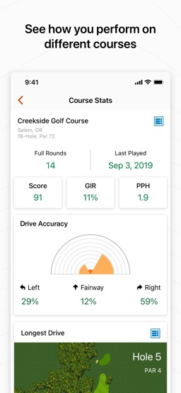 Garmin Golf app screenshot