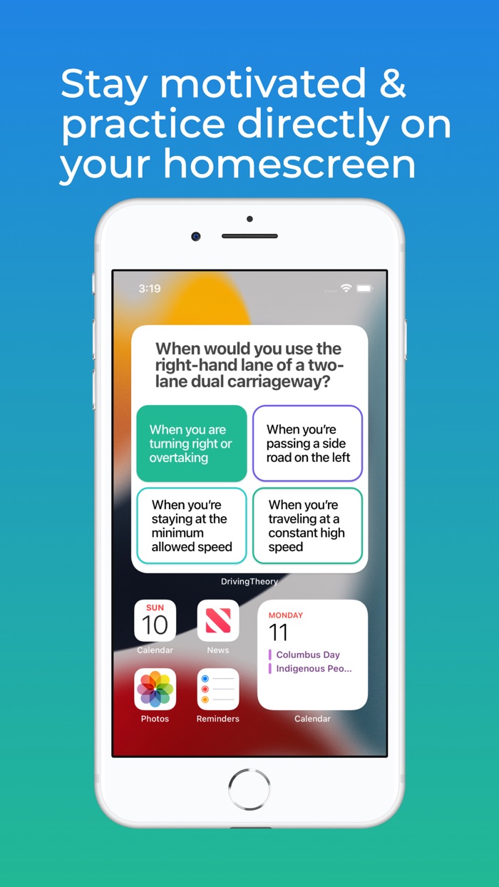 Driving Theory Test Widget