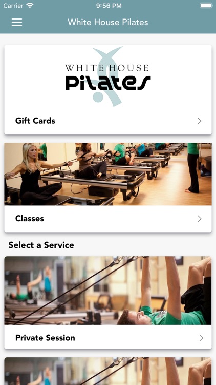 White House Pilates Client App