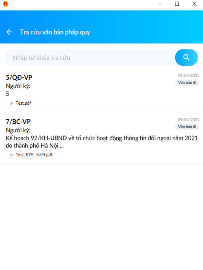 Văn phòng điện tử Cần Giờ