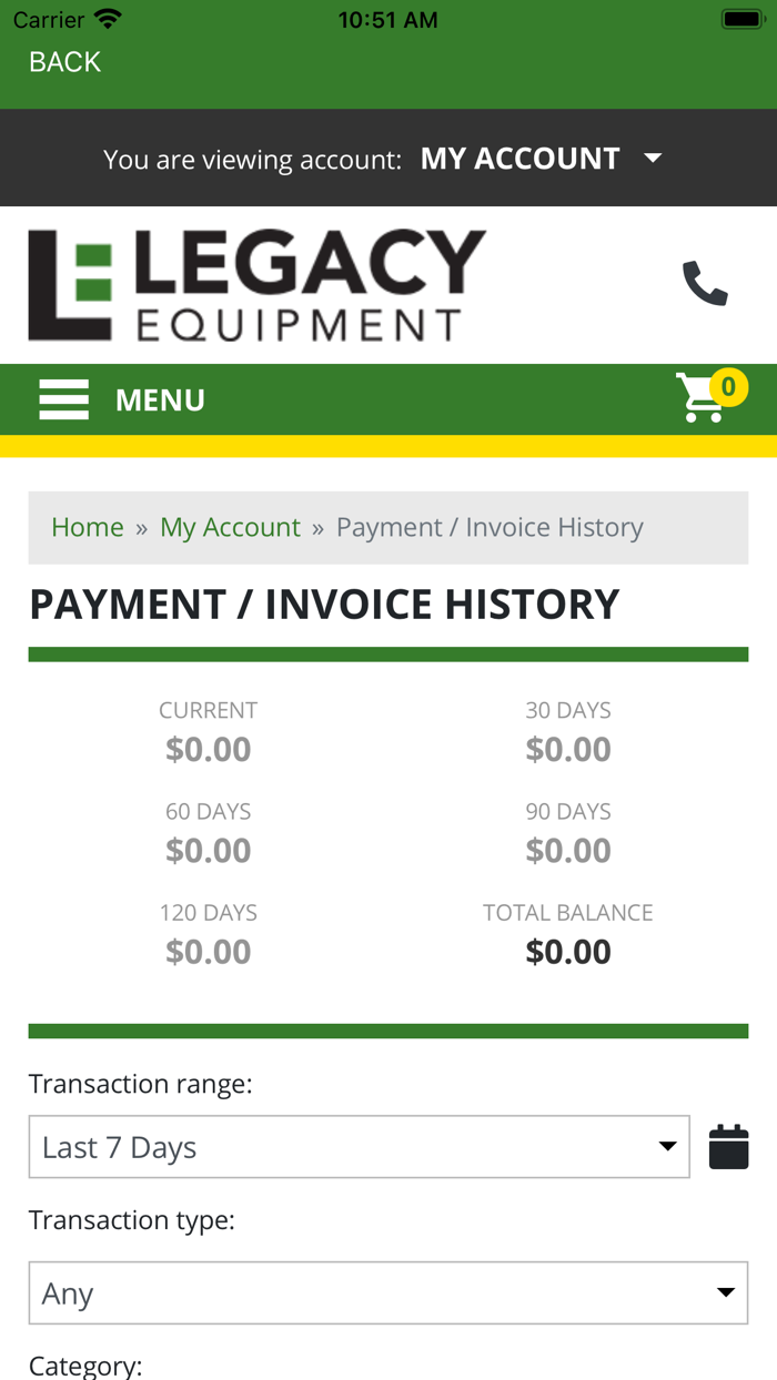Legacy Customer Portal