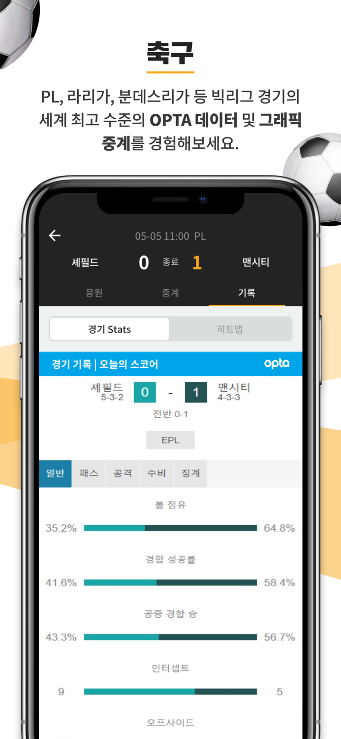 오늘의 스코어 - 라이브 스코어, 일정 결과 정보 분석