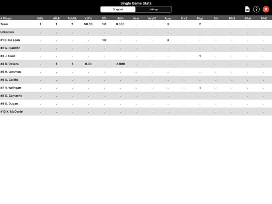 Volleyball Scorebook + Stats screenshot 2