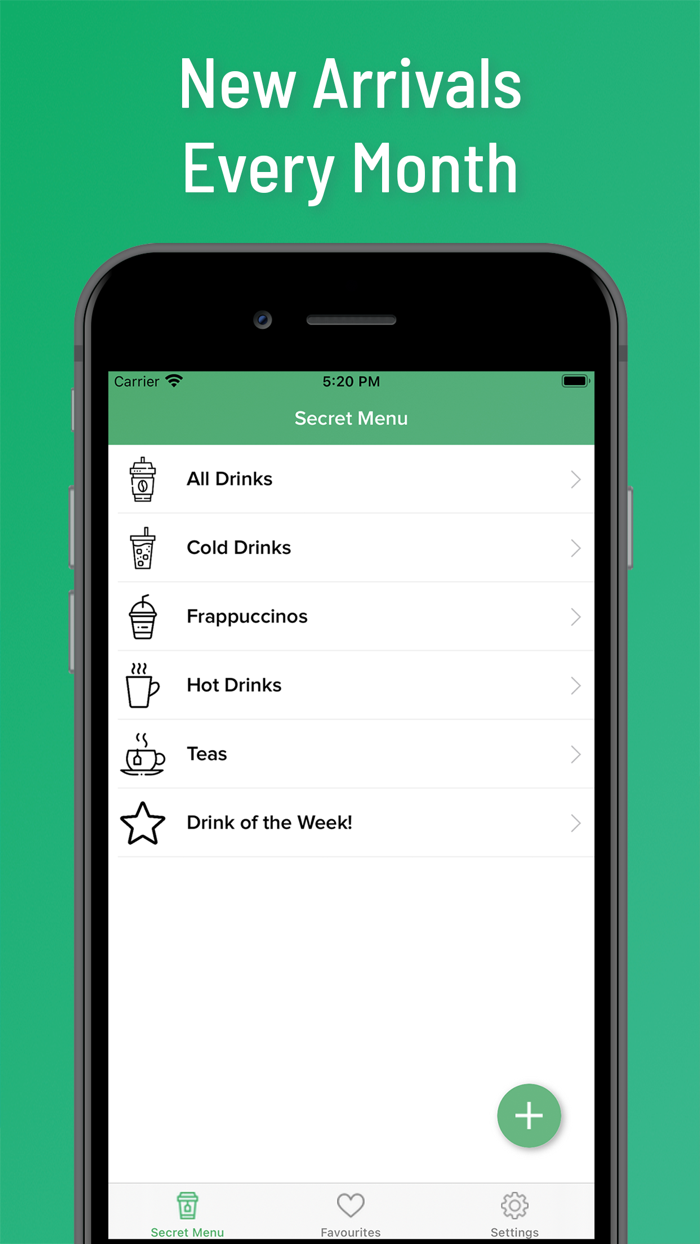 Secret Menu for Starbucks