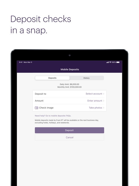 iPad Image of Truist Mobile