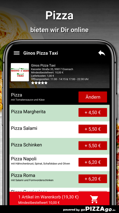 Ginos Pizza Taxi Eisenach screenshot 5