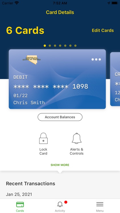 Nevada Bank&Trust Card Manager