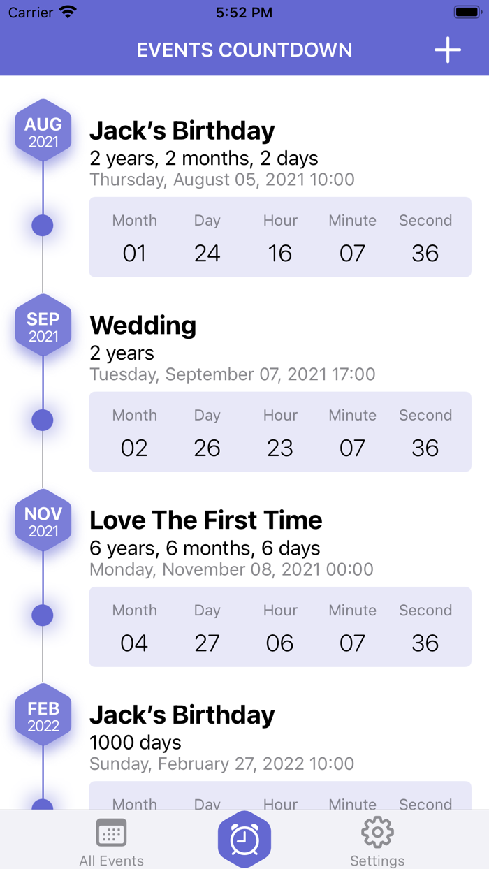 Memory Events - Counter Days