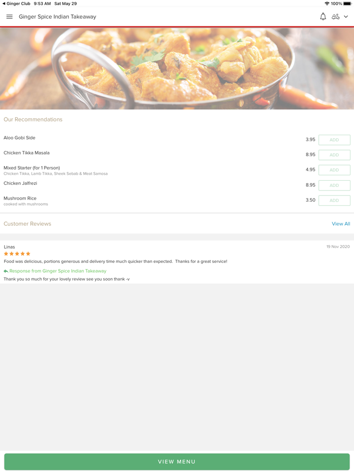 Ginger Spice Indian Takeaway